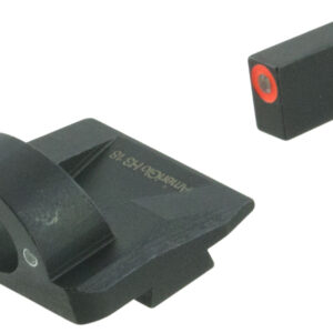 AmeriGlo GL5225 Ghost Ring Sight Set for Glock  Green Tritium Orange Outline Front Sight-Green Tritium Rear Sight