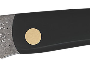 Case 00092 Sod Buster 3.70" Folding Skinner Plain Etched As-Ground Tru-Sharp SS Blade/Smooth Black Synthetic Handle