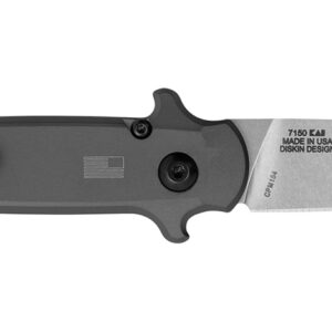 Kershaw 7150 Launch 8 3.50" Folding Spear Point Plain Stonewashed CPM 154 SS Blade Gray w/Insert Aluminum/Carbon Fiber Handle Includes Pocket Clip
