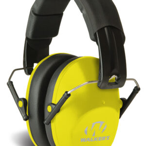 Walker's GWPFPM1YL Pro Low Profile Passive Muff 22 dB Over the Head Black/Yellow Polymer