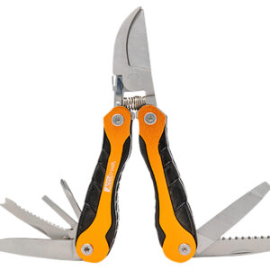 AccuSharp 085C Sportsman's Black/Orange Folding Plain Blade Includes Nylon Case with Belt Clip