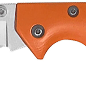 AccuSharp 712C Lockback 3" Folding Clip Point Plain Stainless Steel Blade/Blaze Orange G10 Handle Includes Allen Wrench