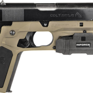 Recover Tactical CC3P0201 Frame Grip Tan Polymer Frame with Interchangeable Black & Tan Panels for Standard Frame 1911
