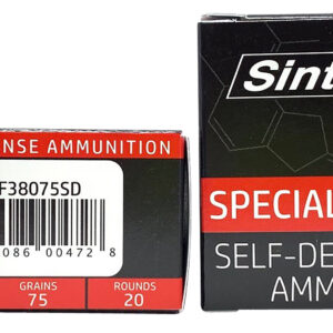 SinterFire Inc SF38075SD Special Duty (SD)  380ACP 75gr Lead Free Frangible Hollow Point 20 Per Box/10 Case