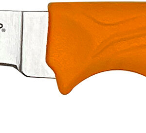 AccuSharp 734C AccuZip  4" Fixed Plain Stainless Steel/ Blade Blaze Orange Ergonomic Anti-Slip Rubber Handle