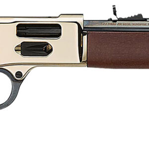 Henry H006GMML Mare's Leg Side Gate 357 Mag/38 Special 5+1 12.90" Blued Octagon Barrel, Polished Hardened Brass Rec, American Walnut Furniture, Large Loop Lever, Adj. Sight