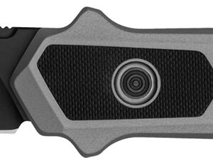 Kershaw 7951 Launch 17 Automatic 3.50" Folding Clip Point Plain Black Cerakote S35VN Blade, Gray Anodized w/Black G10 Inlays Aluminum Handle, Includes Pocket Clip