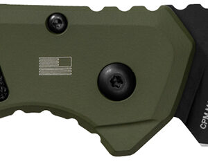 Kershaw 71050LBLK Launch 16 Automatic 3.45" Folding Tanto Plain Black Cerakote CPM M4 Blade, Olive Cerakote w/Black Oxide Hardware Aluminum Handle, Includes Pocket Clip