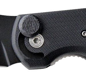 Camillus 19080 Cuda Bolt 3.75" Folding Drop Point Plain Black Carbonitride Titanium AUS-8A SS Blade, Black/Silver Aluminum/G10 Handle