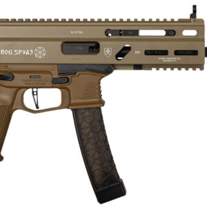 Grand Power 197892004770 SP9A3 Stribog 9mm Luger 30+1 8" Black Threaded Barrel, M-LOK Handguard, Flat Dark Earth Aluminum Picatinny Rail Receiver, Rear Picatinny Rail, FDE Polymer Grips