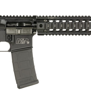 Smith & Wesson LE 311001 M&P15 T 223 Rem, 5.56x45mm NATO 30+1 16" Black Finish, 6 Position Stock, Polymer Grip, Troy Quad Rail & Battle Sights Right Hand