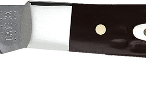 Case 00083 Pen Small 2"/1.47" Folding Clip/Pen Plain As-Ground Stainless Steel Blade Brown Jigged Synthetic Handle