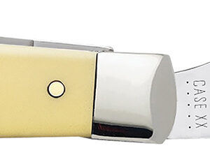 Case 00029 Trapper  Mini 2.70"/2.75" Folding Clip Point/Spey Plain Tumble Polish Chrome Vanadium Steel Blade/Smooth Yellow Synthetic Handle