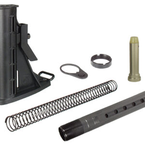 UTG Pro RBU6BM Mil-Spec Stock Assembly Black Synthetic 6 Position for AR-15/M16