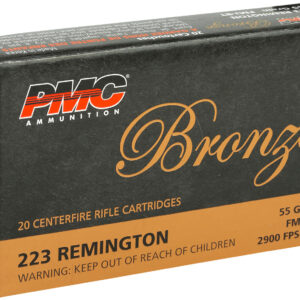 PMC 223A Bronze 223Rem 55gr Full Metal Jacket Boat Tail 20 Per Box/50 Case