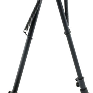 Harris Bipods H1A2 Non-Swivel H Swivel Stud, 13.50-23" Black Steel/Aluminum, Rubber Feet
