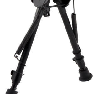 Harris Bipods LM1A2 Non-Swivel L Swivel Stud, 9-13", Black Steel/Aluminum, Notched Legs, Rubber Feet