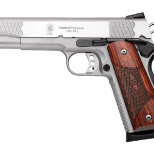 SMITH AND WESSON SW1911 45ACP 5" SS/WD E-SERIES