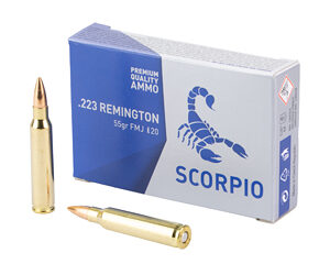 SCORPIO AMMO 223REM 55GR FMJ 20/1000